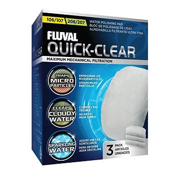 Fluval Quick Clear för 106/206, 107/207 ytterfilter, 3-pack