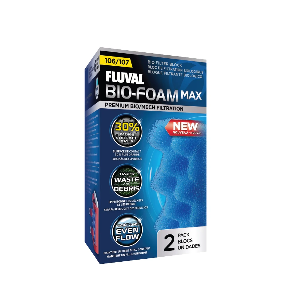 Fluval Bio-Foam Max för 106, 107 ytterfilter, 2-pack