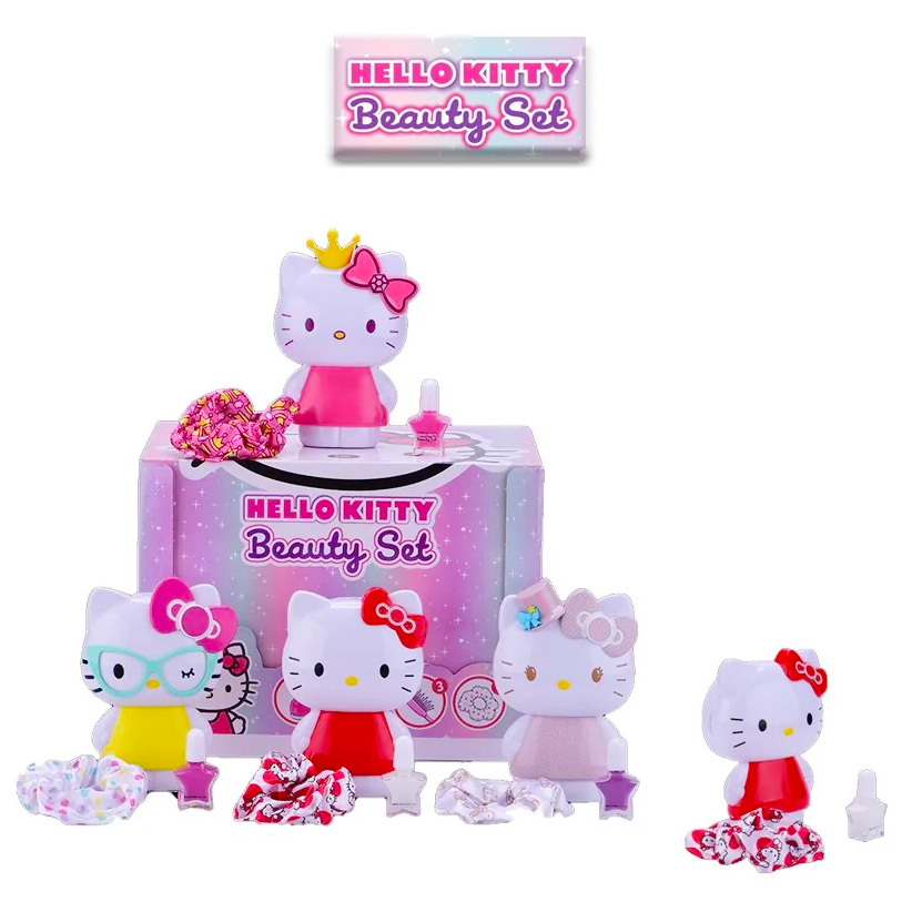 Hello Kitty Beauty Set med 4 st accessoarer - Glamour - 8