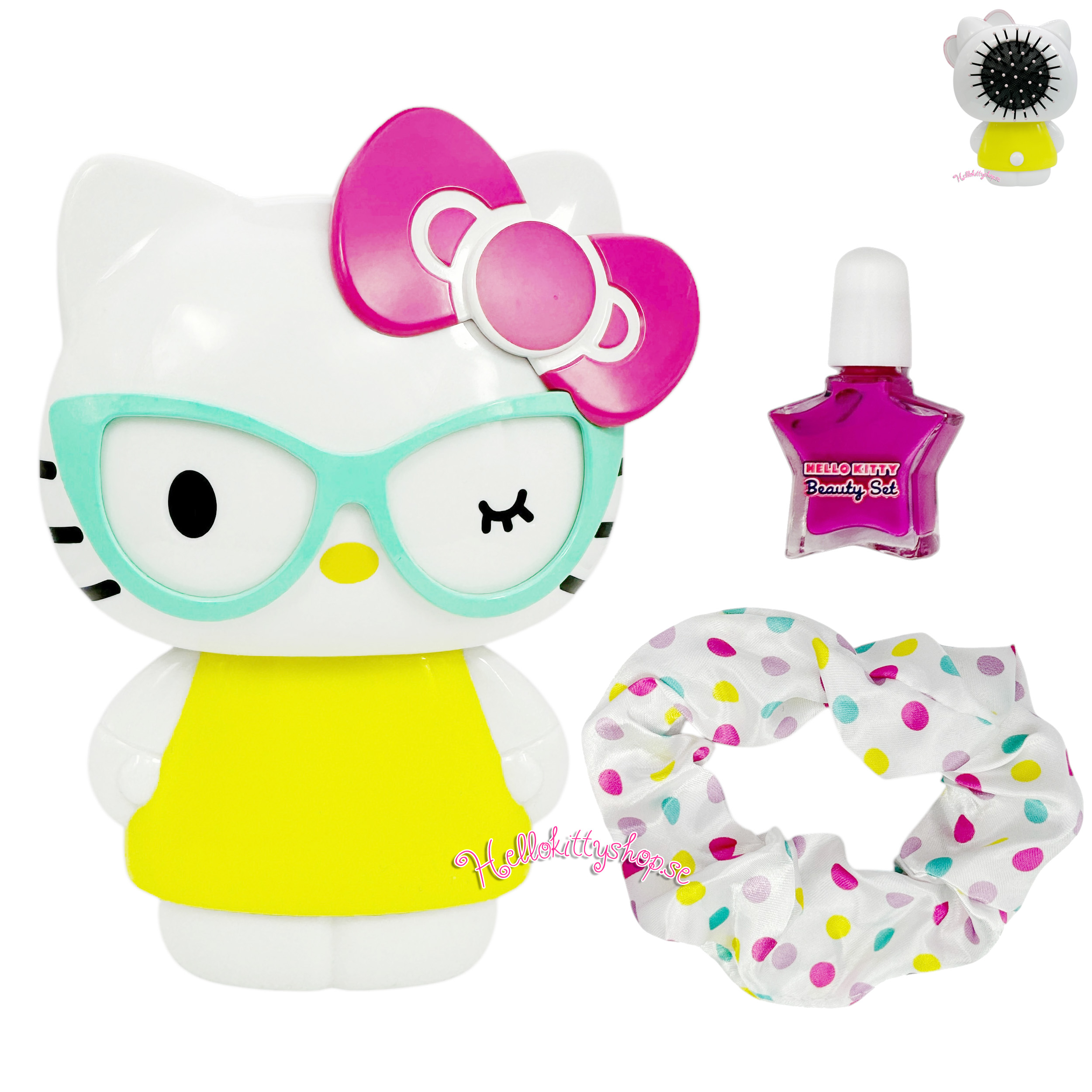 Hello Kitty Beauty Set med 4 st accessoarer - Glamour