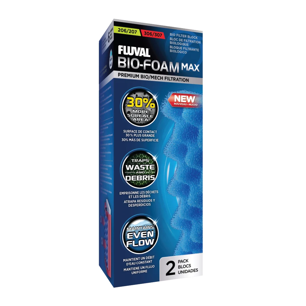 Fluval Bio-Foam Max för 206/306, 207/307 ytterfilter, 2-pack