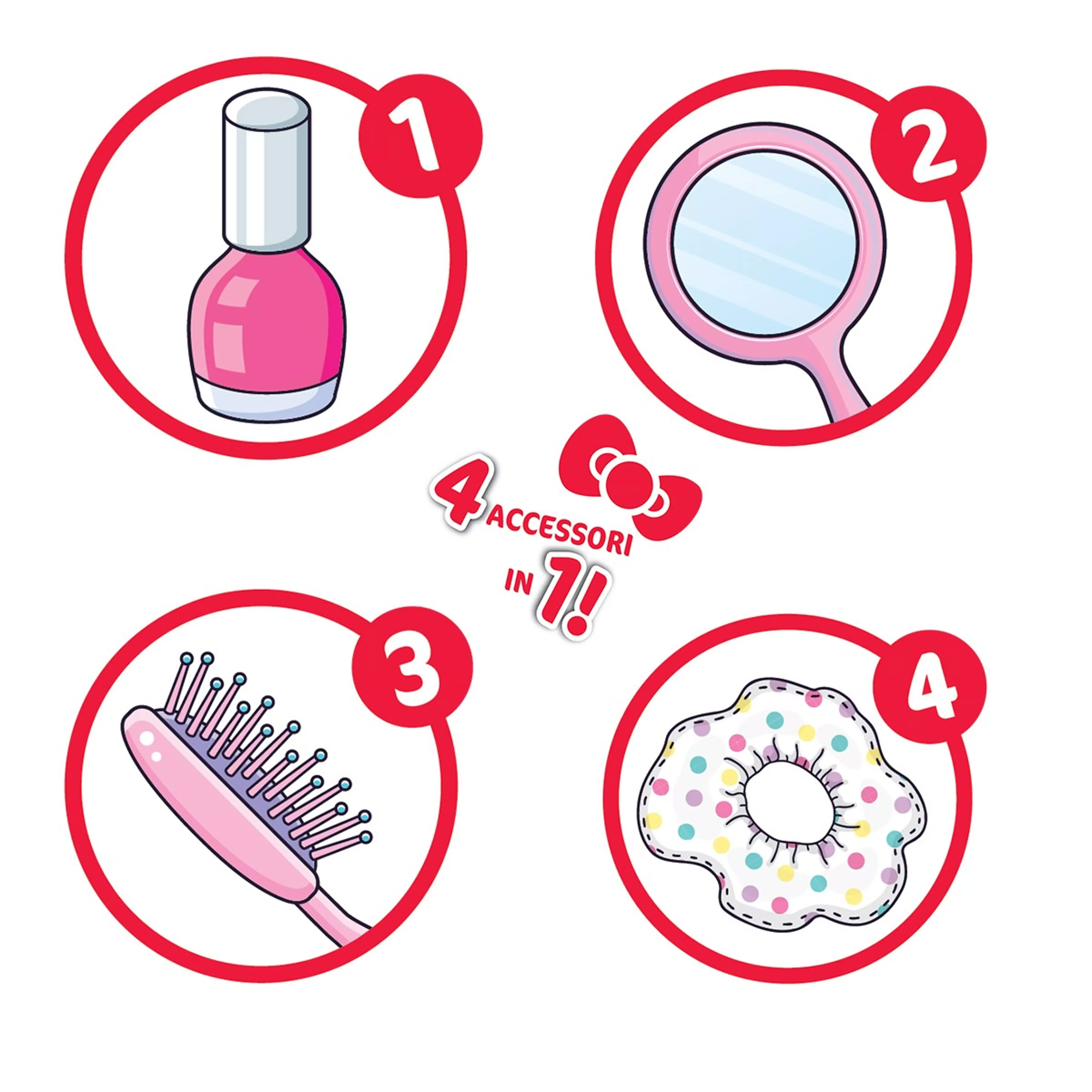 Hello Kitty Beauty Set med 4 st accessoarer - Party - 9
