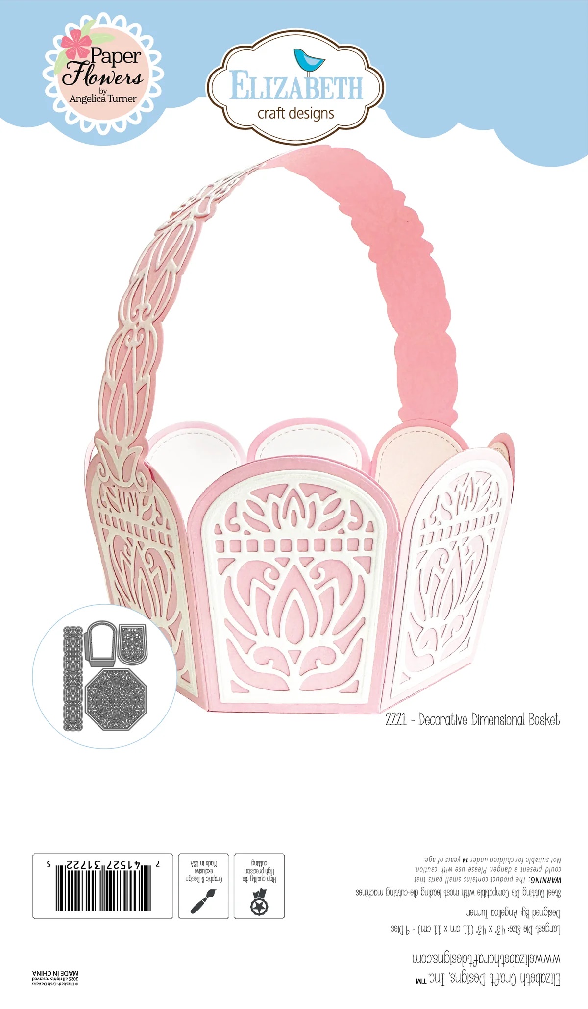 Elizabeth - Decorative Dimensional Basket - Dies