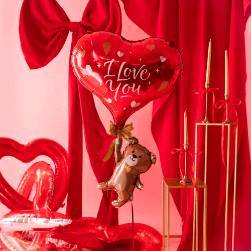 Nallebjörn Folieballong I love you - 2