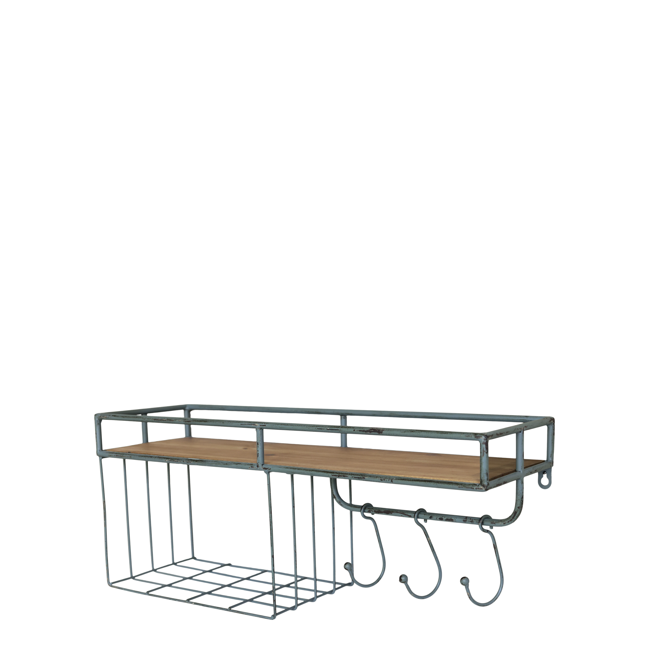 Hylla med krokar - Hylla - H24/L58/B18 cm - Opal - 2