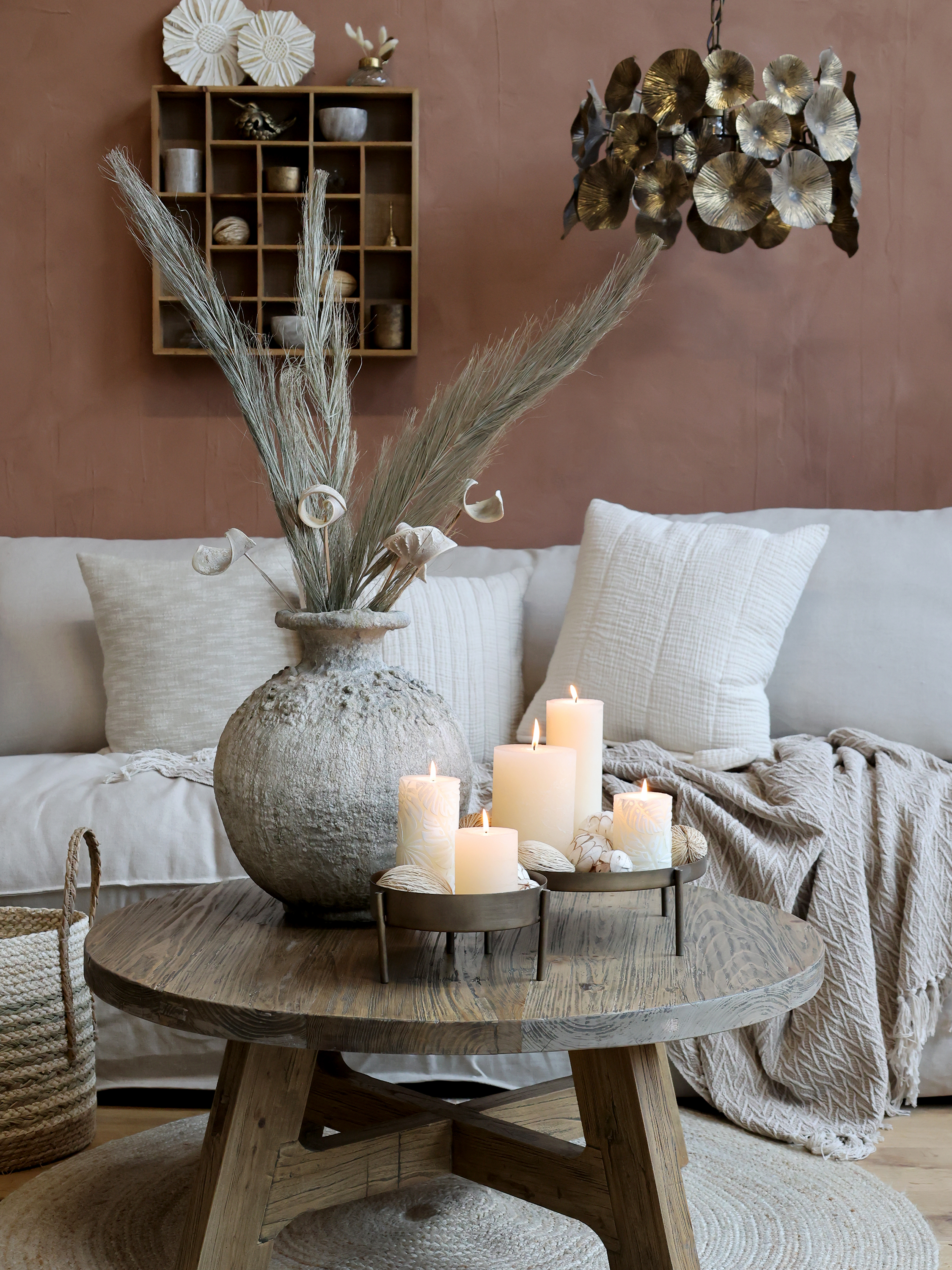 Hylla med plats - Hylla - H49/L49/B8 cm - Natur - 8