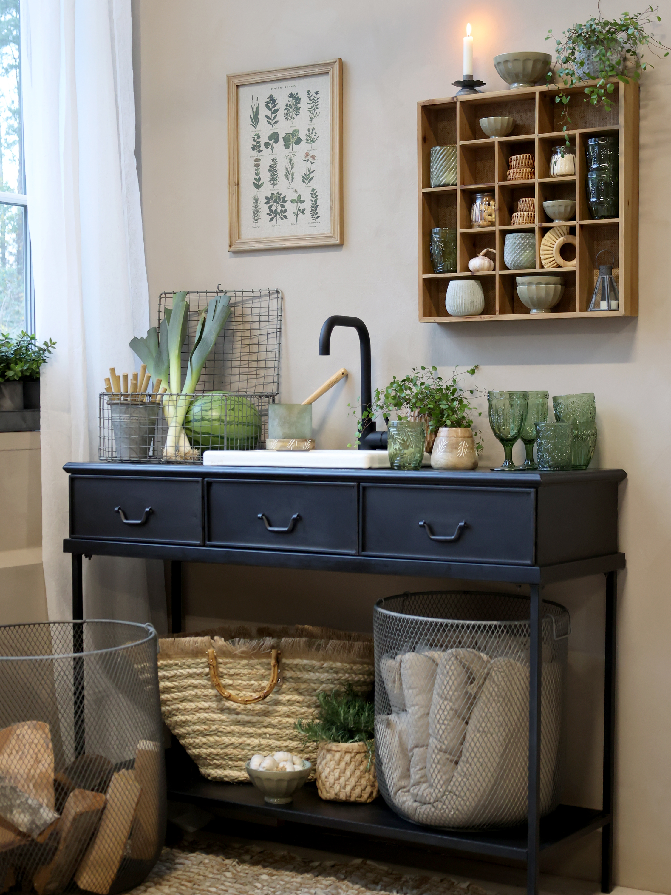 Hylla med plats - Hylla - H49/L49/B8 cm - Natur - 3