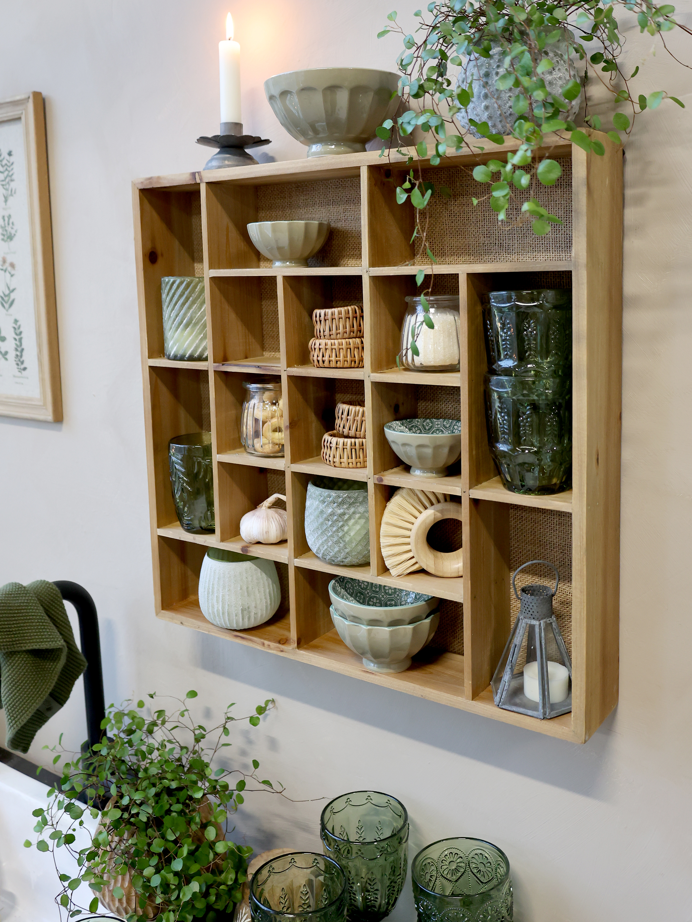 Hylla med plats - Hylla - H49/L49/B8 cm - Natur - 4