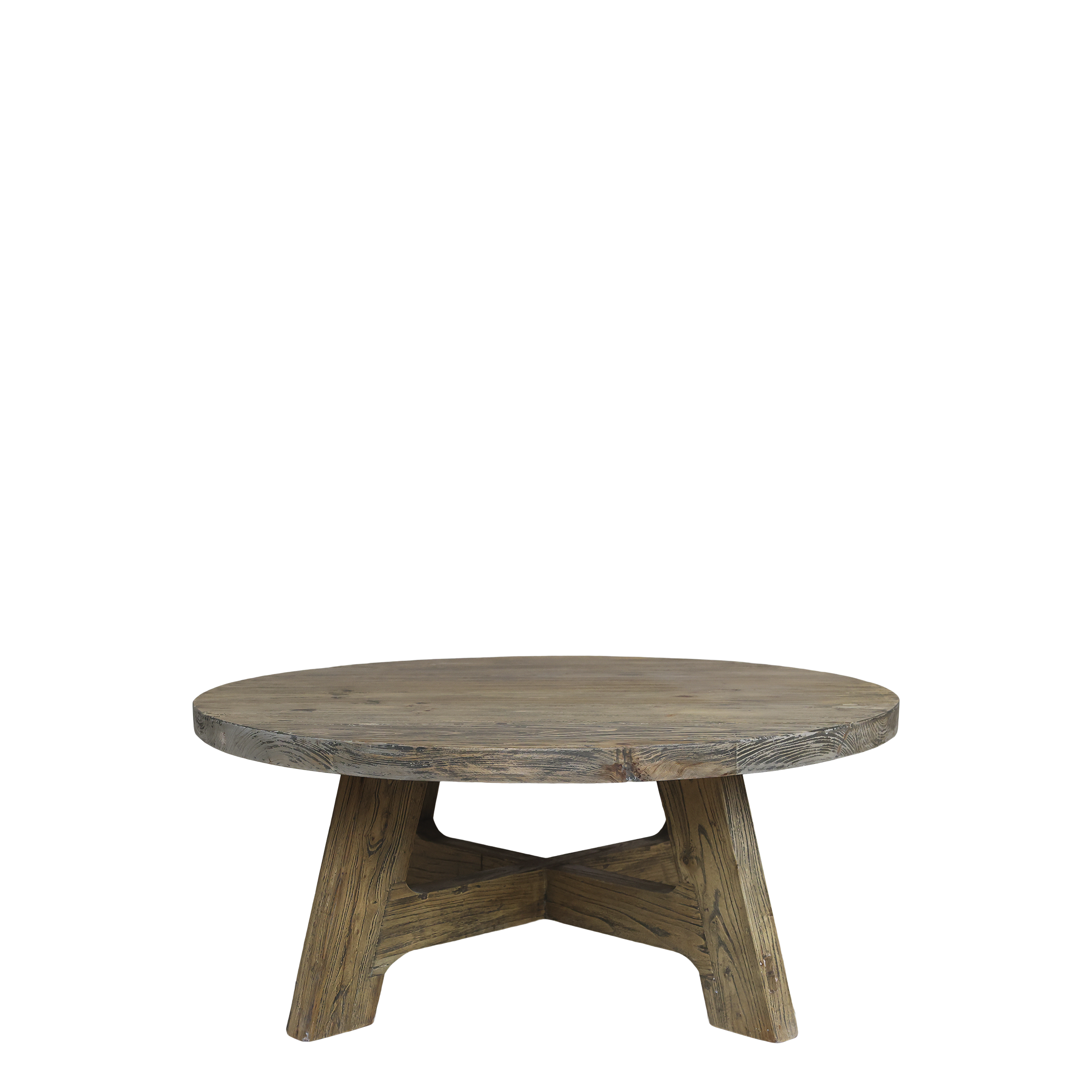 Marseille Coffee Table in Recycled Wood - Coffee Table - H38/Ø90 cm - Natural - 2
