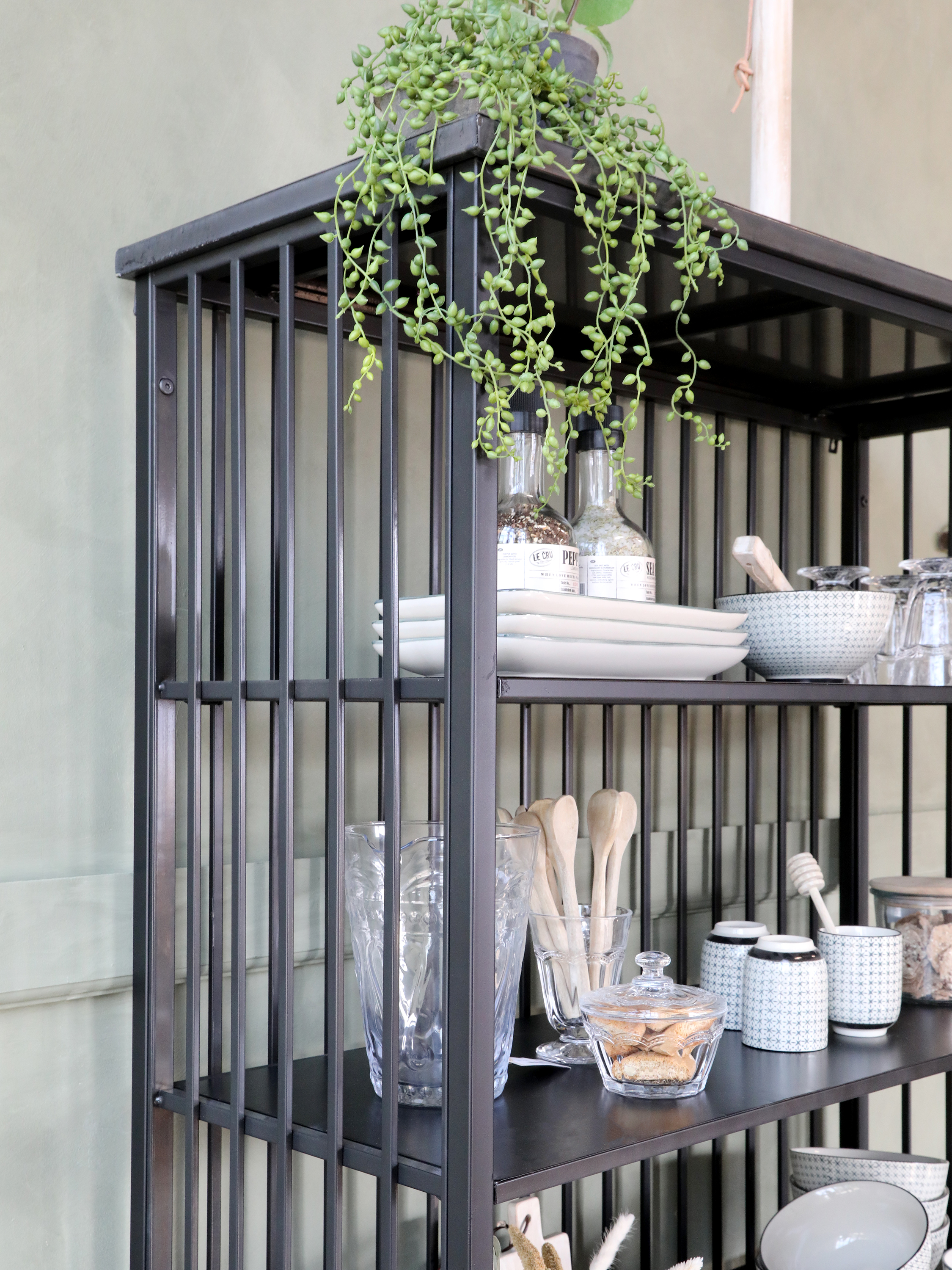 Bookcase with 6 shelves - Bookcase - H195/L95/W38 cm - Antique Black - 5