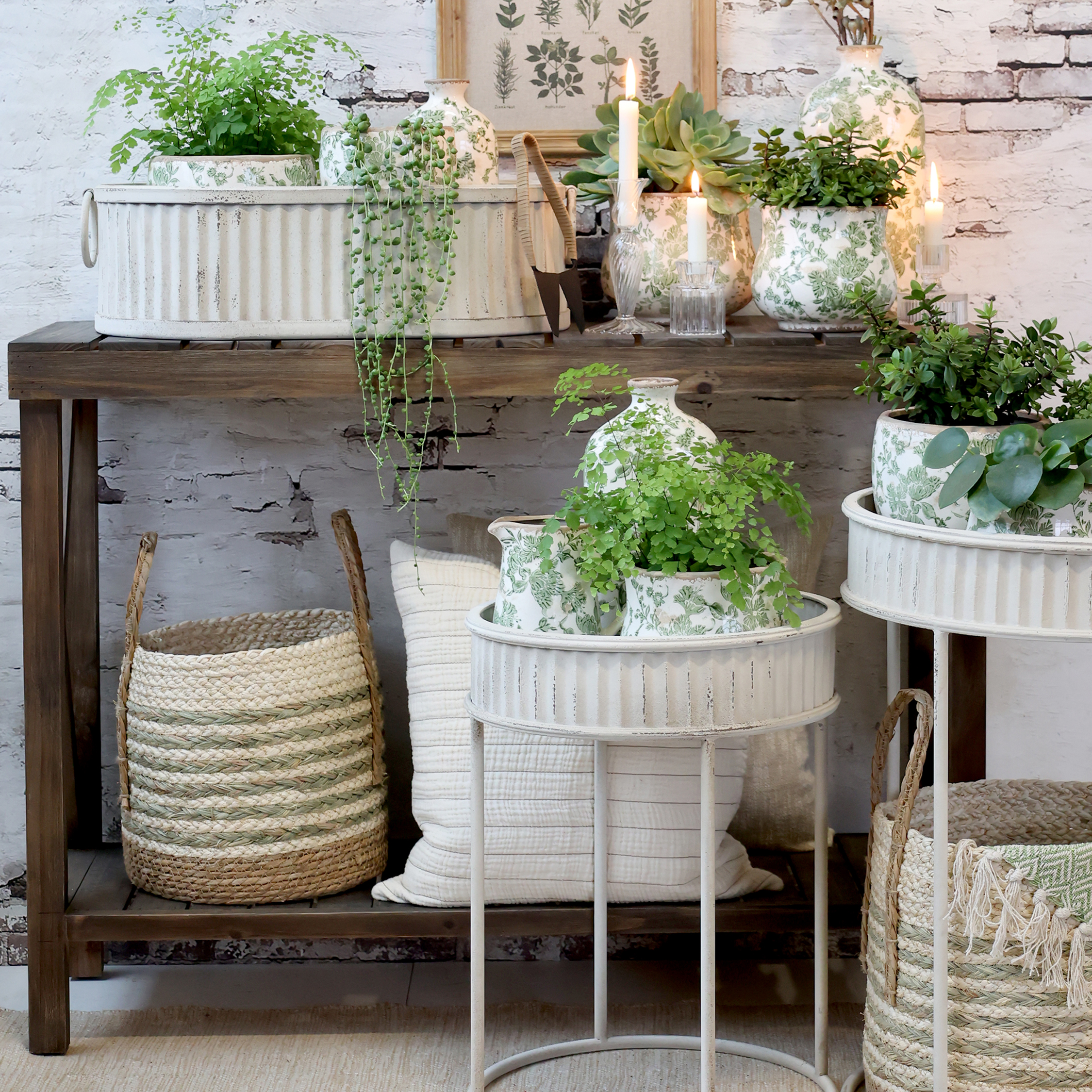Side table - H77/L105.5/W36 cm - Natural - 4