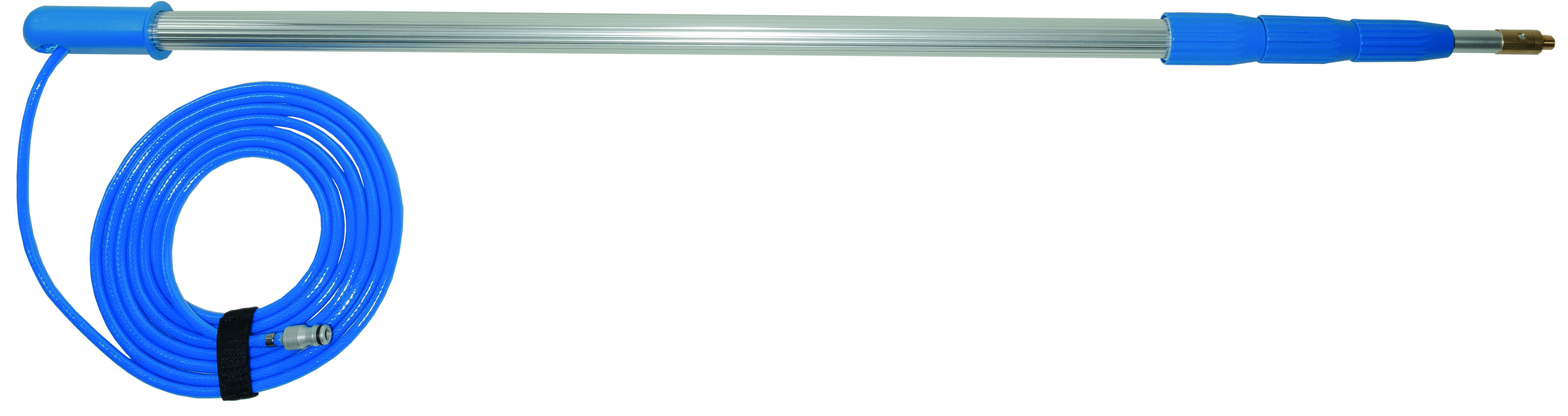 Wash solar panels package incl soft water brush and 8 m telescopic handle with retracted hose. - 5