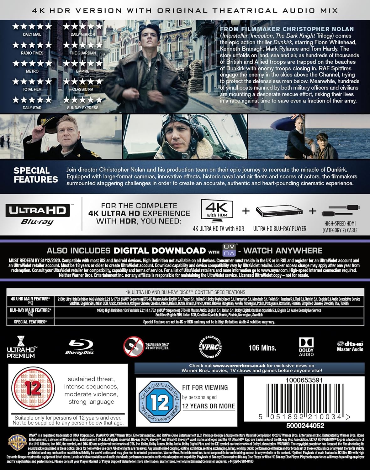 Dunkirk (4K Ultra HD + Blu-ray) - 2