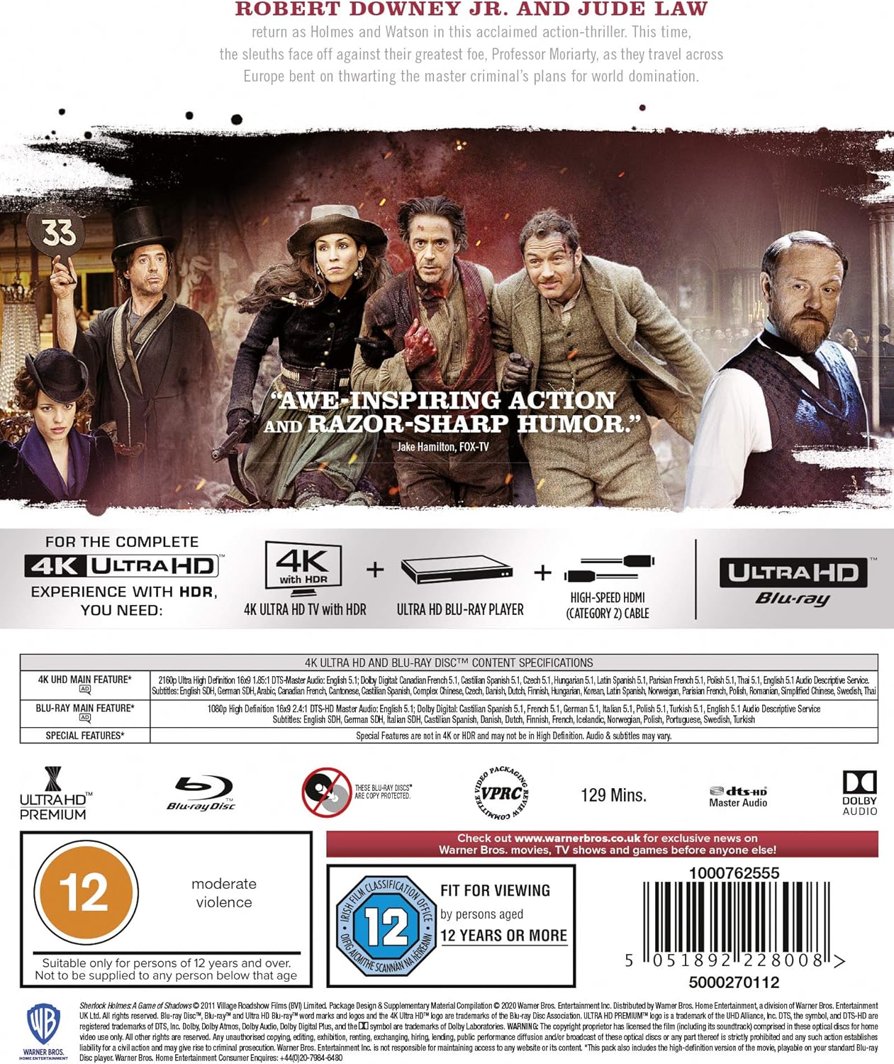 Sherlock Holmes 2 - A Game of Shadows (4K Ultra HD + Blu-ray) - 2