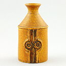 Sven Wejsfelt (1960s) Unique Yellow Vase with Relief Decor 12 cm