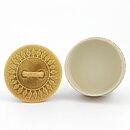 Jens Quistgaard (Relief 1959) Beige Sugar Bowl with Leaf Pattern 12 cm