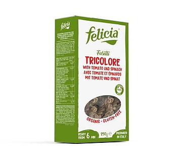 Fusilli Tricolore GF 250g Felicia Eko