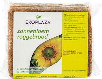 Rågbröd Solros 500g Plaza Eko