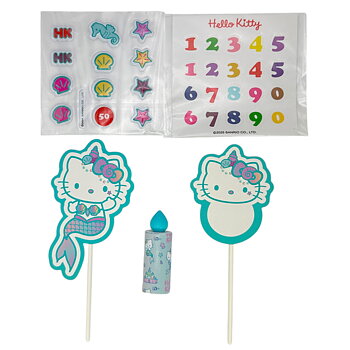 Hello Kitty Happy Birthday Tårtdekoration - Mermaid Blå