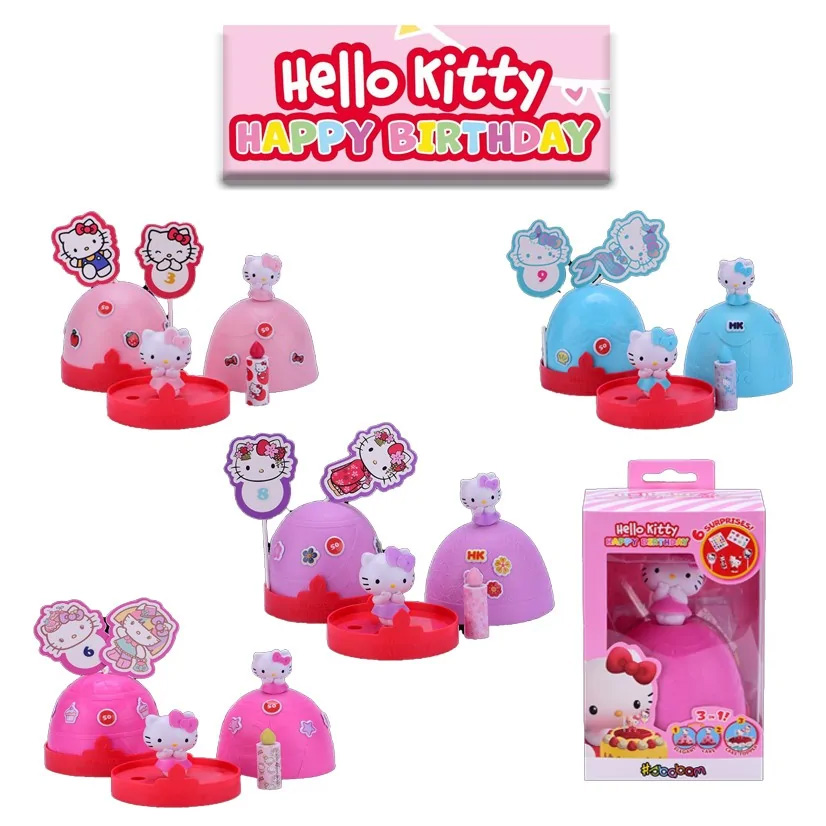 Hello Kitty Happy Birthday Tårtdekoration - Mermaid Blå - 18