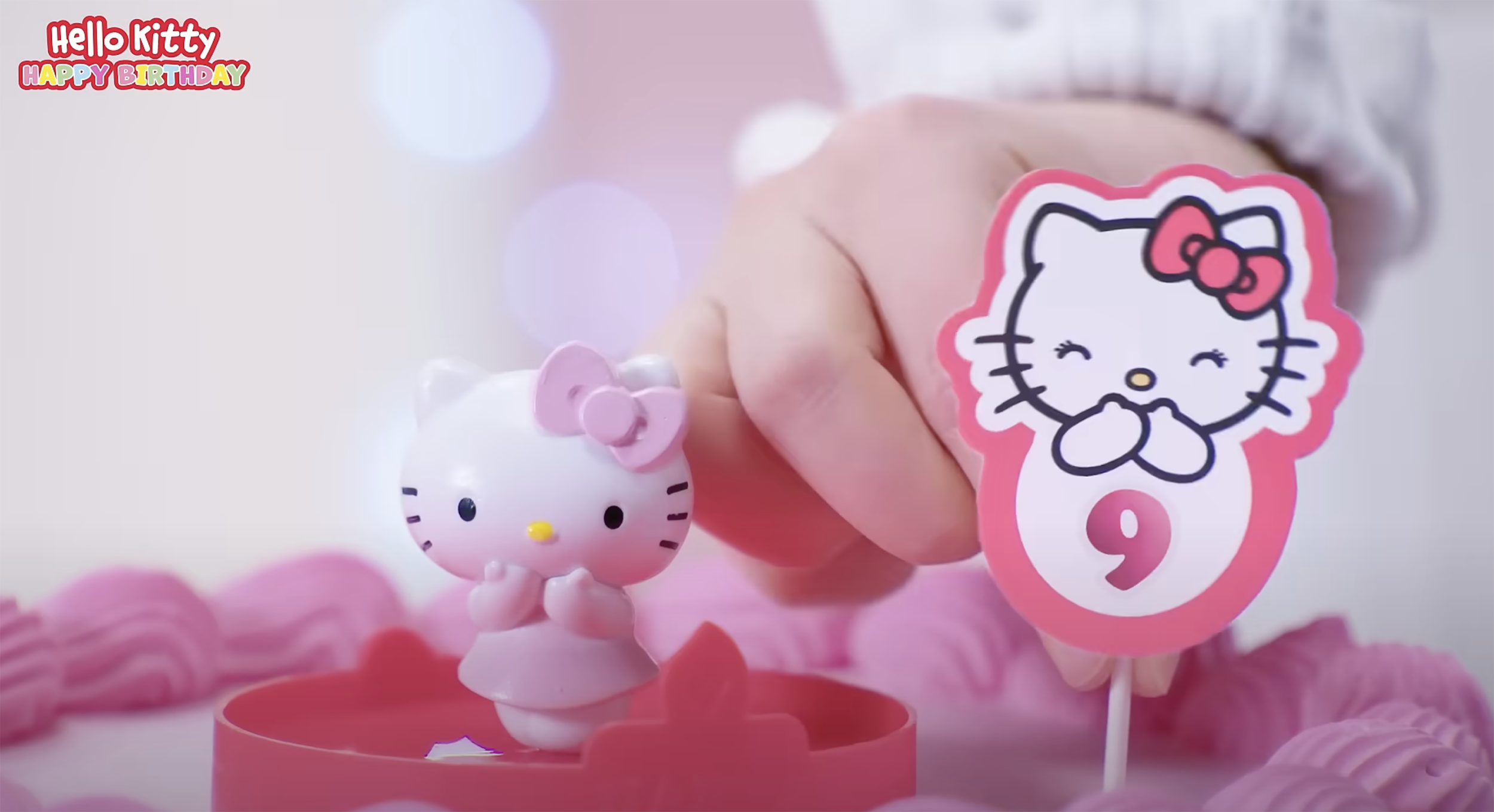 Hello Kitty Happy Birthday Tårtdekoration - Mermaid Blå - 12