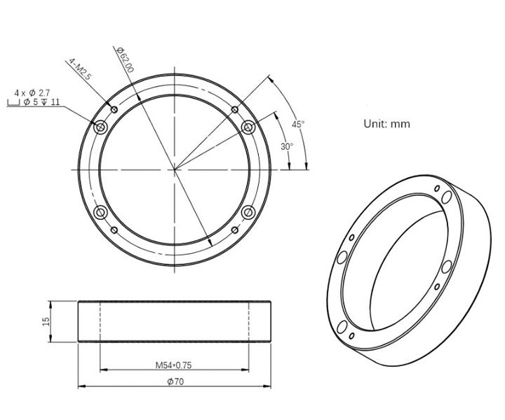ZWO M54-ADAPTER FÖR KYLDA ASI-KAMEROR - 4