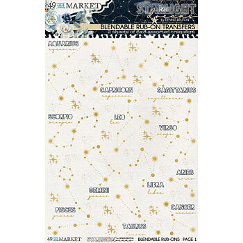 49 And Market - Rub-On Transfer Set 6x8 - Starlight Dreams Constellation