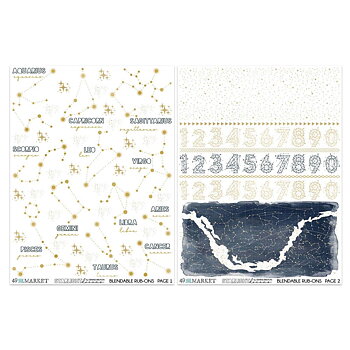 49 And Market - Rub-On Transfer Set 6x8 - Starlight Dreams Constellation