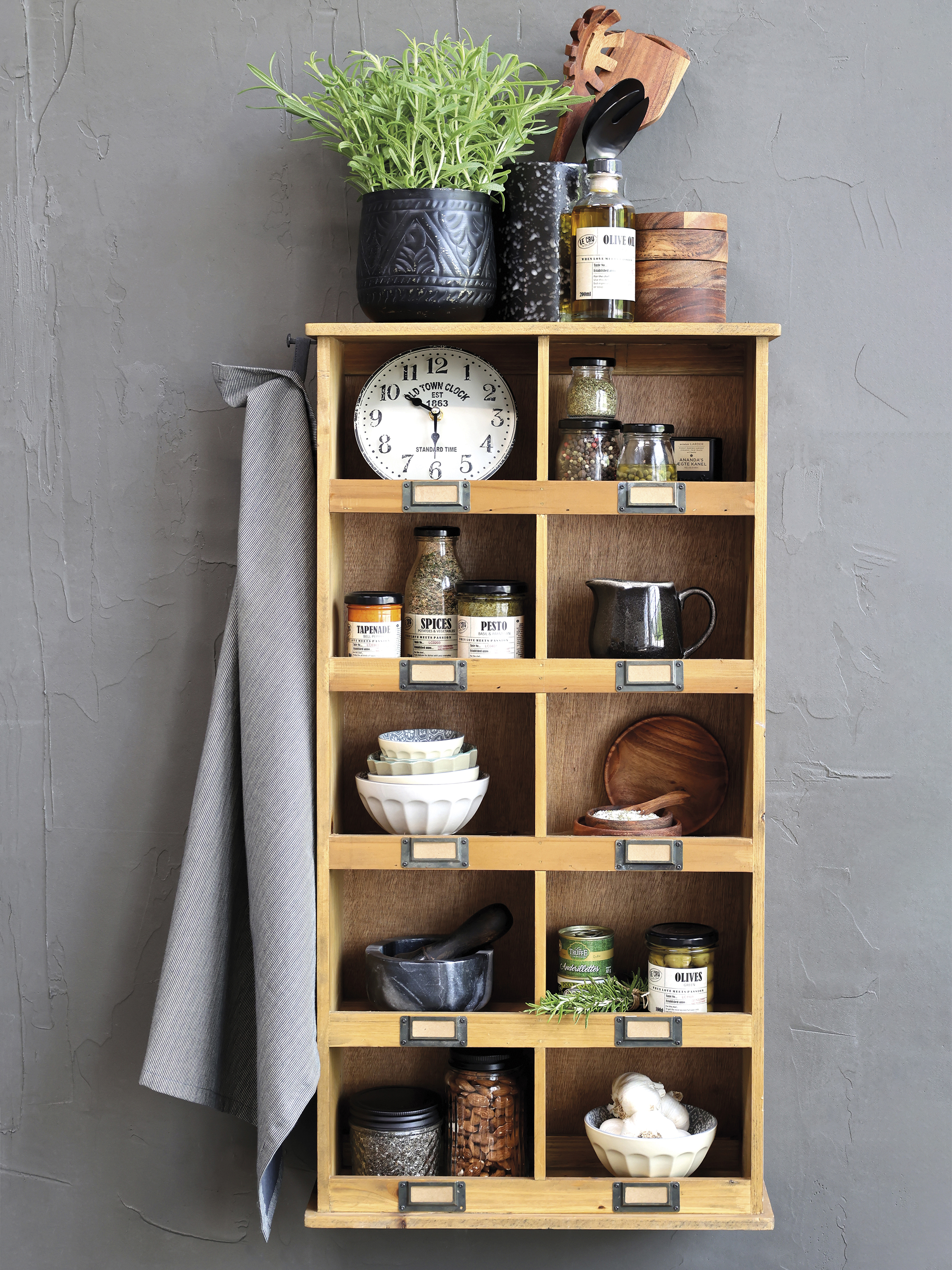 Sorteringsställ med 10 fack - Sorteringsställ - H83/L43/B15 cm - Natur - 3