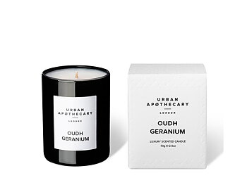 Urban. A Oudh Geranium  Small  Candle 