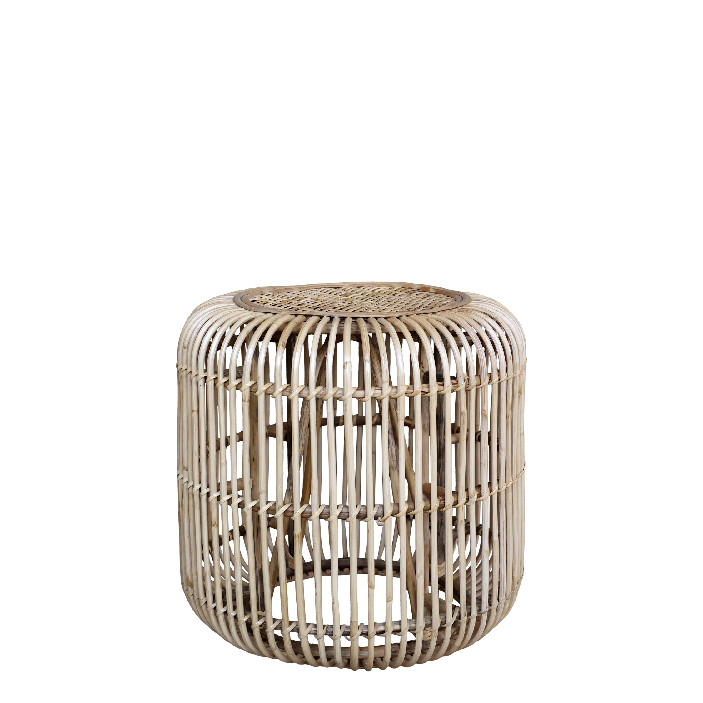 Loungebord i rotting - Bord - H50/Ø50 cm - Natur - 2