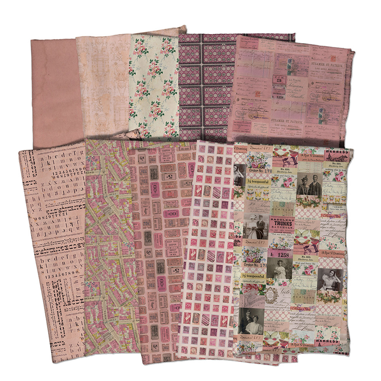 Eclectic Elements Palette - Pink, 10 fat quarters - 3