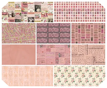 Eclectic Elements Palette - Pink, 10 fat quarters