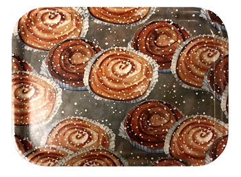 Bricka, Kanelbulle 20 x 27 cm