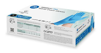 Examination glove Accelerator-free nitrile L Blue 100 pcs