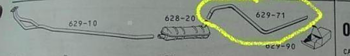 Bakre avgasrör-Rekord C 1968 endämpsystem