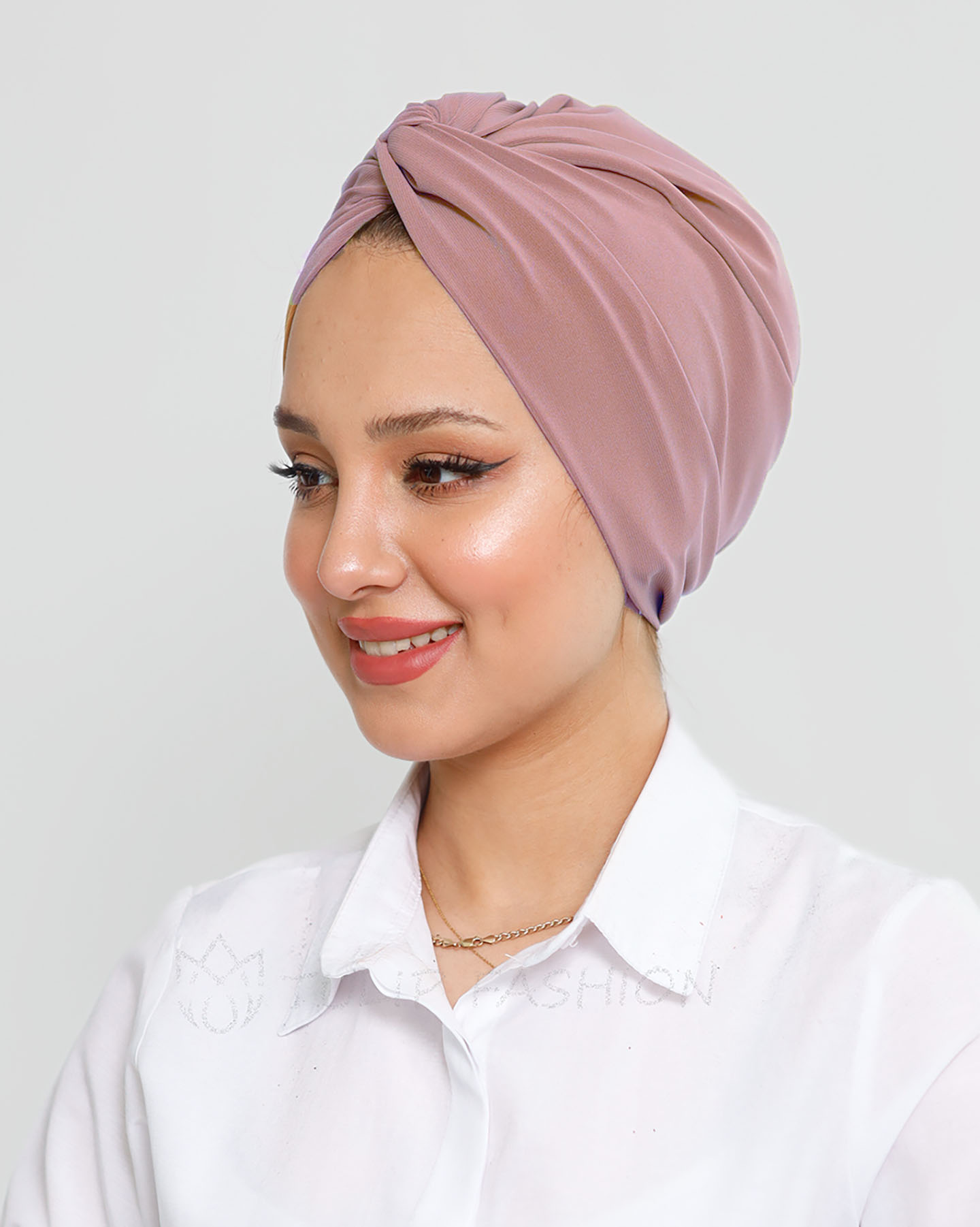 Turban - Olivine - Powder Pink