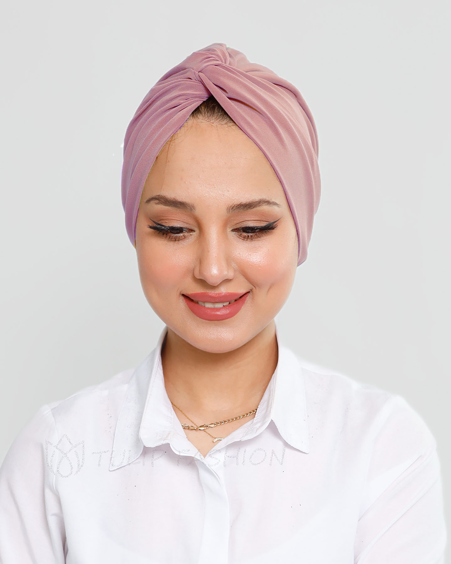 Turban - Olivine - Powder Pink - 2