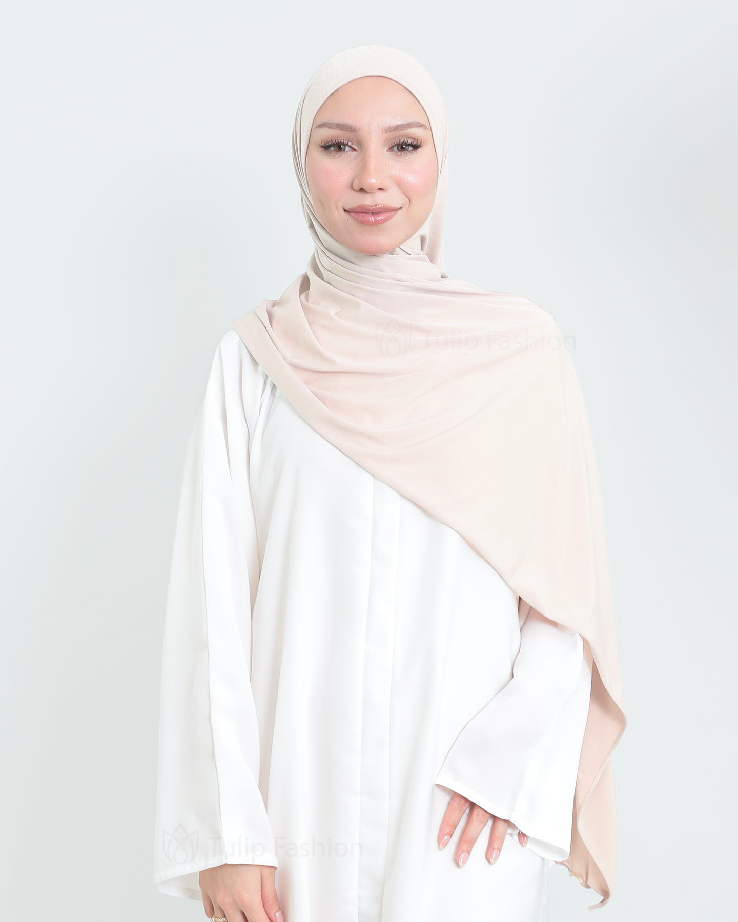 Hijab - Lycra - Light Beige - 2