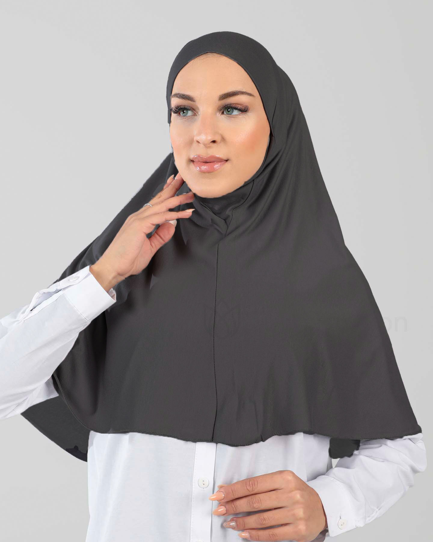 Hijab - Al Amira X-Large - One Piece - Dark Gray
