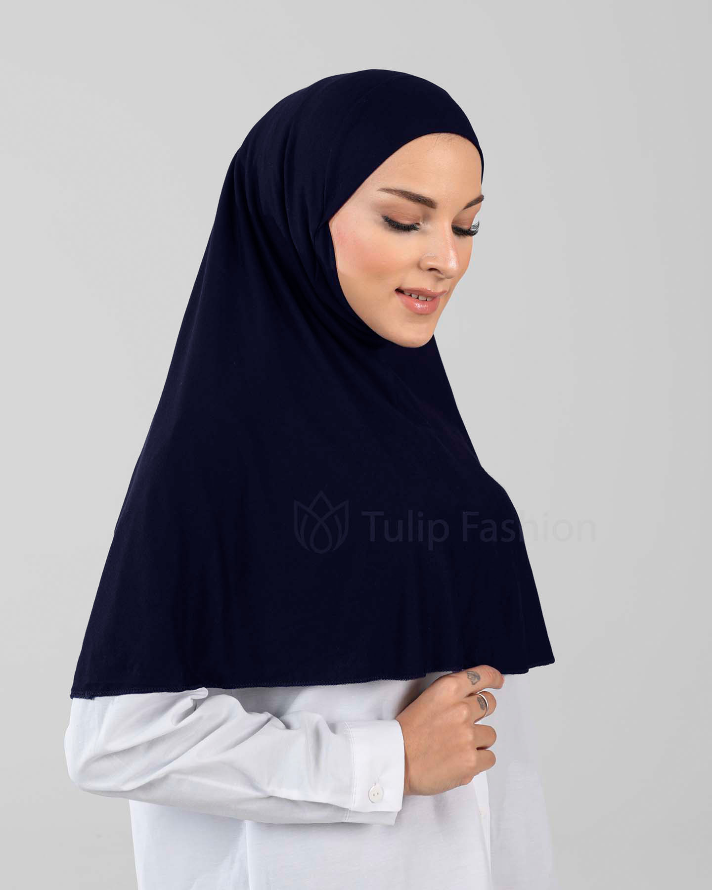 Hijab - Al Amira X-Large - One Piece - Midnight Blue - 4