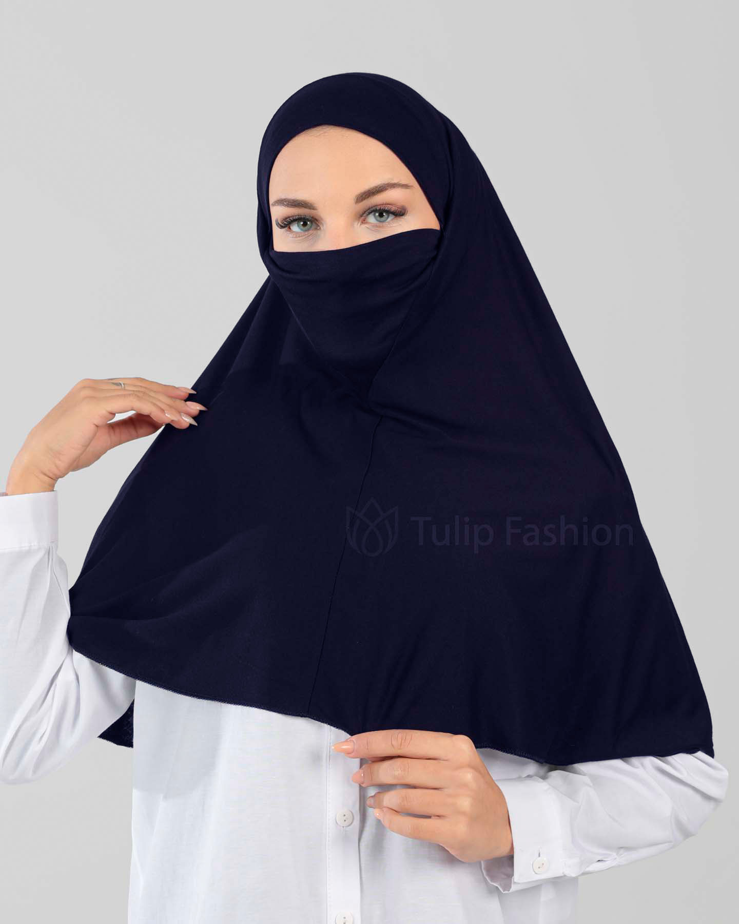 Hijab - Al Amira X-Large - One Piece - Midnight Blue - 2