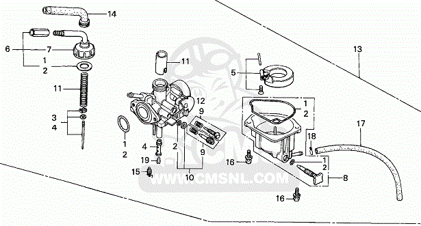 Huvudmunstycke Honda Z50A Mini Honda (99201-081-0600) KHM-090060 - 2