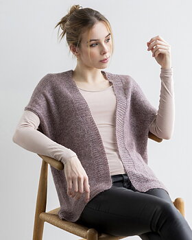 Kimonoväst 1683 - Nettle sock yarn + Silk kid mohair