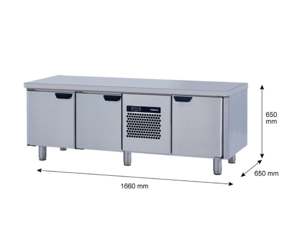 Porkka - Grillkylbänk GNL - Kylaggregat, 3 Moduler - Mått: 1660 x 650 x 650 mm - 13