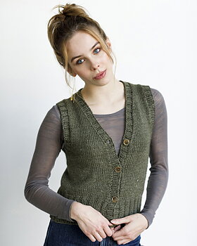 Väst med knappar 1684 - N0. 6 Organic wool + Nettles PDF