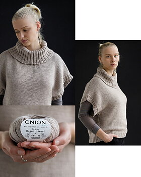 Väst med stor polokrage 1704 - N0. 6 Organic wool + Nettles PDF