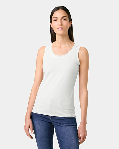 Linne rundringning med mesh/glans offwhite