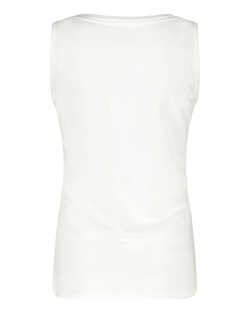 Linne rundringning med mesh/glans offwhite - 5