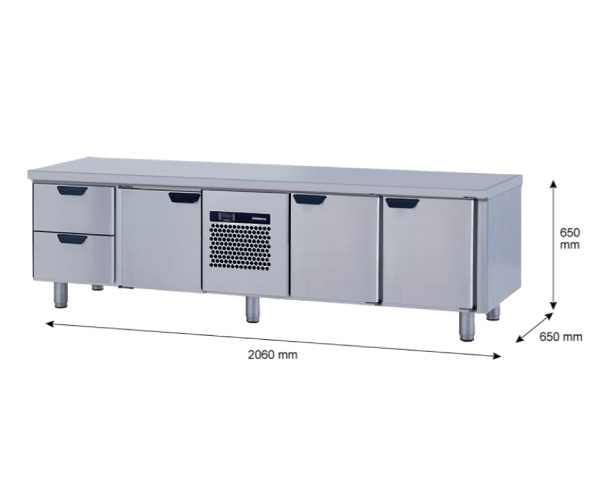 Porkka - Grillkylbänk GNL -  Kylaggregat, 4 Moduler - Mått: 2060 x 650 x 650mm - 29